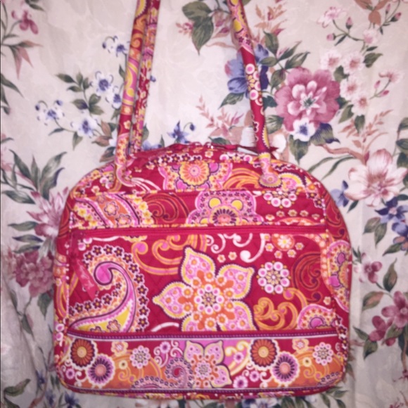 Vera Bradley’s Retired Rasberry Fizz 2 Zipper Bag - Picture 2 of 8